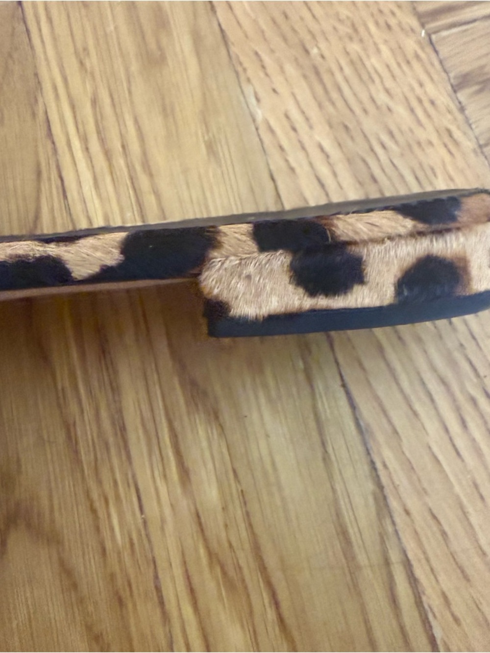 J.Crew Abbie Leopard Calf Hair Slide Sandals Size 9 Flats Animal Print - Picture 4 of 6